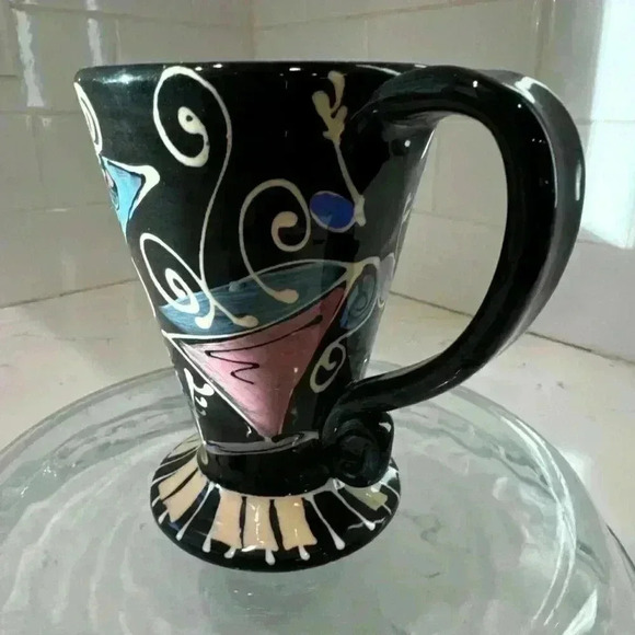 Toler Laguna Beach Pottery Coffee Cup Music Design Signed - Picture 3 of 12